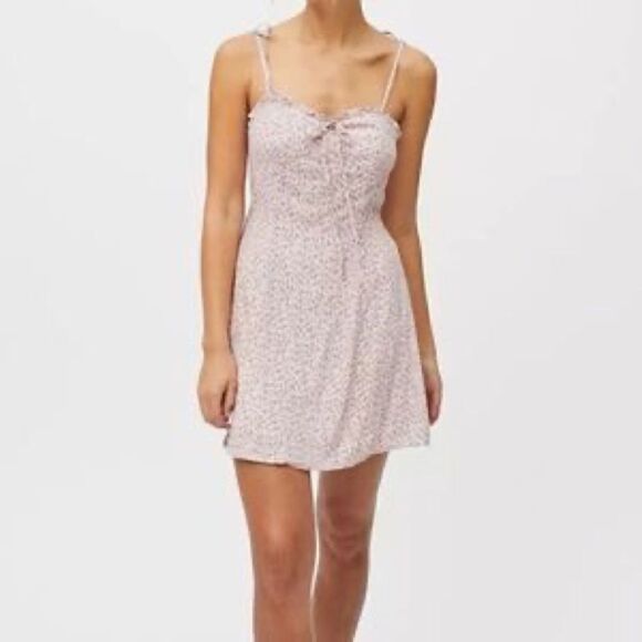Revolve Urban Outfitters Dress Forum Sweetheart Tie-Shoulder Mini Dress - Picture 1 of 11